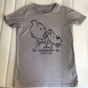Uniqlo Adventures of TinTin T-Shirt in French XS